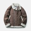 chic suede coat with slant placket   urban elegance 6034