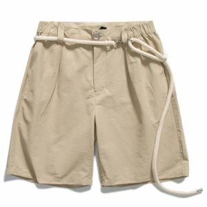 chunky rope shorts sleek silhouette & urban appeal 2616