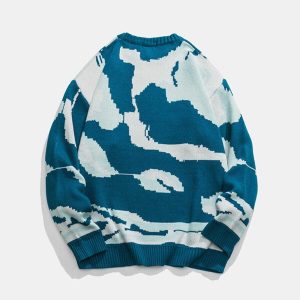 color block gradient sweater   dynamic & youthful streetwear icon 4212