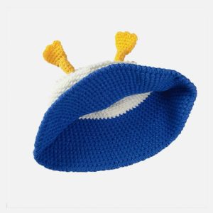 color block knit hat   cute & funny urban accessory 3735