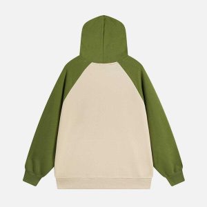 color block patchwork hoodie   urban & trendy appeal 2987