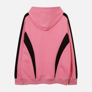 color block patchwork hoodie   youthful urban trendsetter 1270