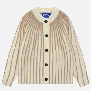 color block stripe cardigan   chic & youthful trendsetter 2564