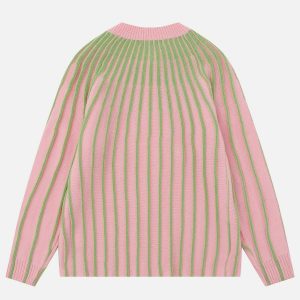 color block stripe cardigan   chic & youthful trendsetter 3662