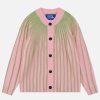 color block stripe cardigan   chic & youthful trendsetter 5052