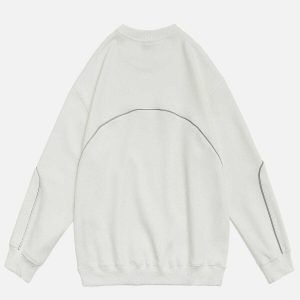 color block sweatshirt   youthful & trendy urban style 6975