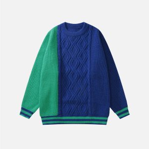 color matching sweater youthful & vibrant streetwear staple 1390