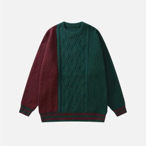 color matching sweater youthful & vibrant streetwear staple 8922