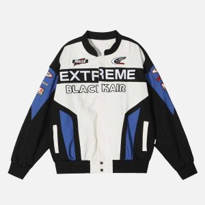 colorblock racer coat winter's iconic streetwear essential 7067