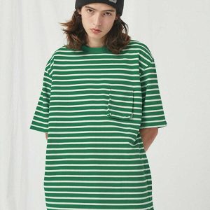 colorblock stripe tee   youthful & dynamic streetwear essential 7095