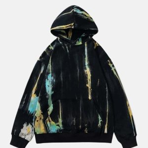 colorful graffiti hoodie   urban chic & vibrant streetwear 5422