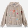 colorful star sherpa hoodie   chic & cozy streetwear 2777