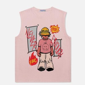 comic hero vest youthful & bold streetwear icon 3797