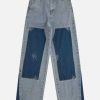 contrast patchwork jeans   edgy & youthful streetwear staple 3202