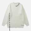 contrast seam sweater dynamic color & sleek design 7263