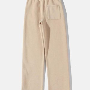 crafted flocked letter sweatpants with foot slit urban appeal 8131