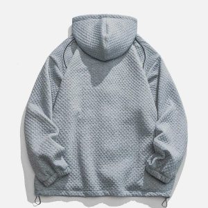 crafted patch pocket hoodie solid zip design urban appeal 4229