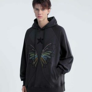 creative embroidered hoodie   youthful & urban appeal 7184