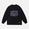 creative letter print sweatshirt bold lettered sweatshirt dynamic urban style 8492