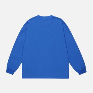 creative letter print sweatshirt bold lettered sweatshirt dynamic urban style 8706