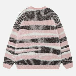 creative striped patchwork sweater urban edge 4543