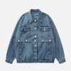 custom patchwork denim jacket detachable design 7997