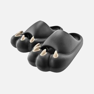 cute cat paw slippers   cozy & quirky comfort essential 6254