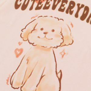 cute dog print tee   playful & trendy canine fashion 1468