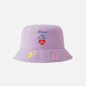 cute embroidered bear hat   youthful & trendy accessory 6771