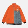 denim & sherpa paneled coat iconic winter style 2143