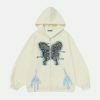 denim butterfly hoodie youthful & chic streetwear staple 2053