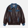 denim patchwork jacquard jacket   urban & trendy crafted style 1810