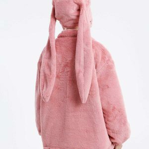 detachable rabbit hatbag sherpa jacket   quirky & luxurious urban outerwear 4580