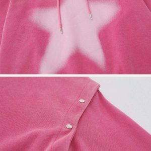 detachable sleeve star washed hoodie   edgy streetwear essential 7571