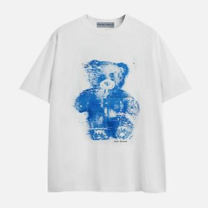 digital bear print tee youthful & urban streetwear essential 4982
