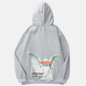 divine angel god print hoodie   youthful urban style 8387
