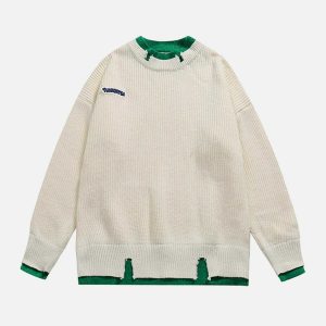 dual layer illusion sweater   chic & innovative design 2292