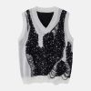 dynamic colormix knit vest youthful & eclectic style 5223