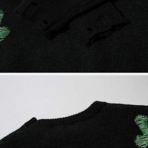dynamic cross contrast jacquard sweater urban appeal 6544