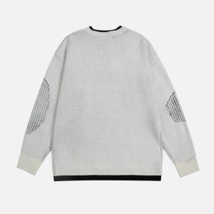 dynamic fake two sweater breakage design & urban appeal 1333