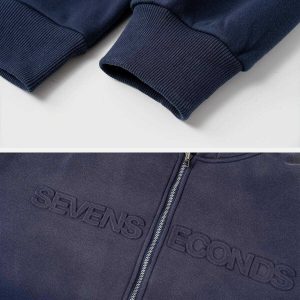 dynamic gradient embossed hoodie zipper detail 3710