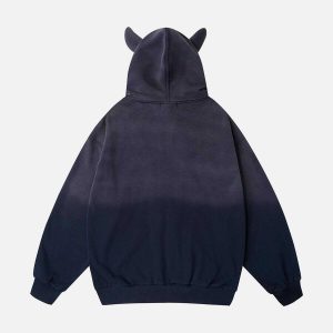 dynamic gradient embossed hoodie zipper detail 4397