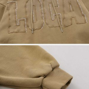 dynamic hem drawstring hoodie lettered urban appeal 6170