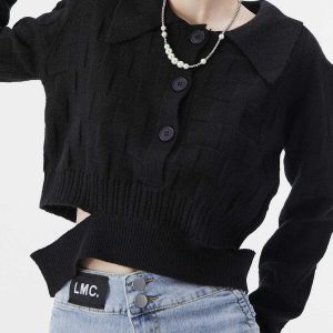 dynamic jacquard sweater with irregular hem urban chic 6272