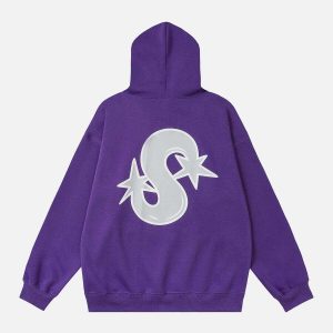 dynamic letter plastisol hoodie   urban & trendy fit 6904