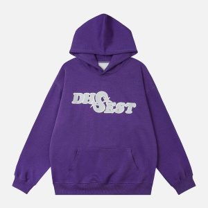 dynamic letter plastisol hoodie   urban & trendy fit 7693