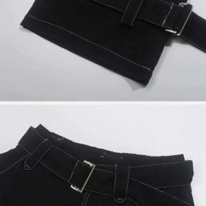 dynamic line zip design pants   sleek & youthful streetwear 4335