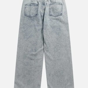 dynamic patchwork splash ink jeans   urban & trendy style 1823