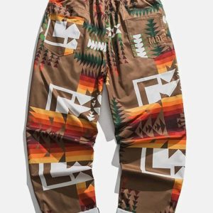 dynamic pattern full print pants   streetwear icon 5822