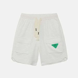 dynamic pocket drawstring shorts   sleek urban comfort 4703